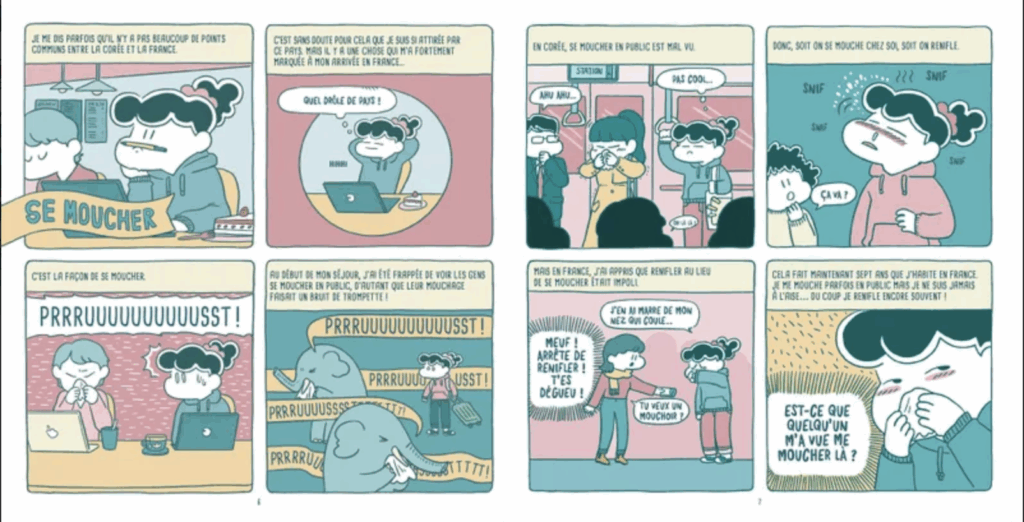 Bibimbap ou jambon-beurre ? Planche de la BD Hyunji Yoon 